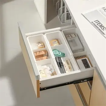   Регулируемый функциональный выдвижной ящик для хранения Легко организовать Ящик для хранения в отсеке Хранение на кухне и в ванной комнате Экономия места