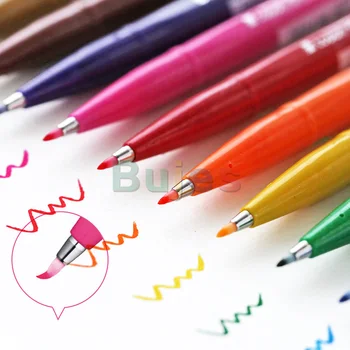  оригинальный японский pentel TOUCH цвет, красивая ручка, мягкая головка, красители на водной основе, волокнистая ручка, головка для рисования, принадлежности для рисования ручки