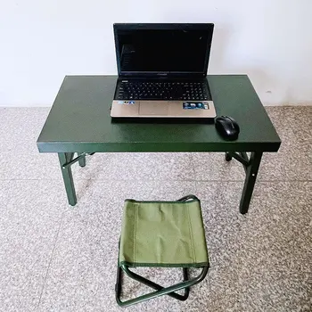  Рабочий стол для одного солдата Армейский зеленый стол и стул Открытый стол Портативный складной стол