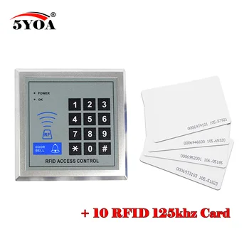  RFID Бесконтактный входной дверной замок Система контроля доступа Безопасность машинного устройства Качество 5YOA + 10 RFID Card