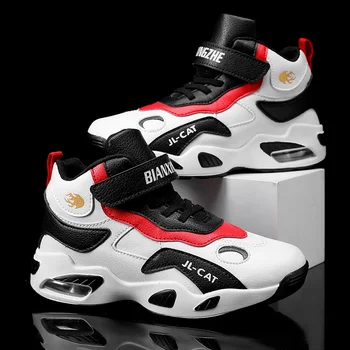  Детская брендовая спортивная обувь Высококачественные кроссовки для мальчиков Износостойкие и нескользящие спортивные баскетбольные кроссовки для девочек 28-40