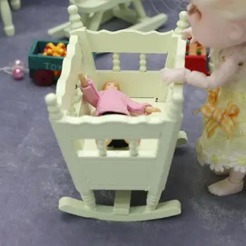  5 шт./компл. Миниатюрная колыбель Коллекционная симуляция Кукольный домик Спальня Мебель Набор Развивающие игрушки для детей