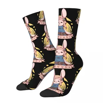  Хип-хоп Ретро Лопоррит Сумасшедшие мужские носки Унисекс Final Fantasy XIV Game Harajuku Бесшовный печатный Смешной Счастливый Экипаж Носки Мальчики Подарок