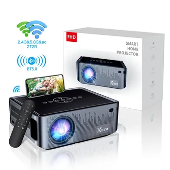  DHL 1 шт. XNANO X1 Pro Смарт-проектор Android 9 2.4 / 5G WiFi BT5.0 Аудио домашний кинотеатр 12000 люмен Проектор для домашнего Android TV