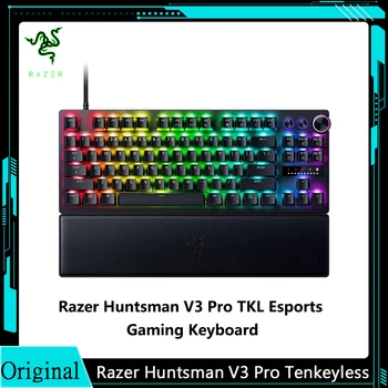  Razer Huntsman V3 Pro TKL Esports Игровая клавиатура:Аналоговые оптические переключатели с быстрым запуском и регулируемым срабатываниемМультимедийные клавиши и диск