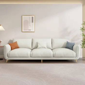  Роскошный итальянский стиль, современная простота, тихий кремовый диван для гостиной