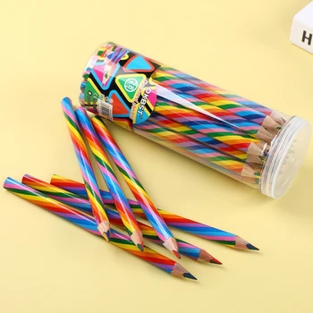 Многоцветные карандаши Деревянные цветные карандаши 4 в 1 Цветные радужные карандаши Набор разноцветных карандашей для рисования Раскраска