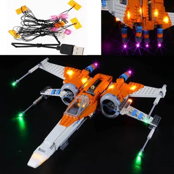  USB Light Set For Lego 75273 Star Poe Dameron X-Wing Fighter Building Blocks Brick-Not Include Lego Model