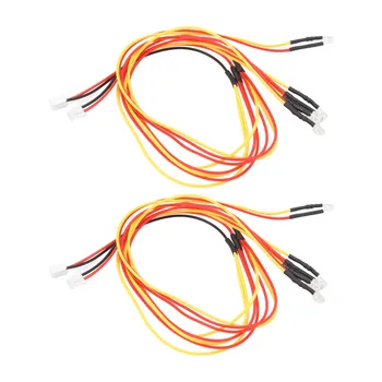  RC Автомобильный кабель указателя поворота Простое управление RC Комплект освещения 36,8 см Резиновое и медное желтое освещение для обслуживания радиоуправляемого автомобиля