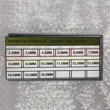   Пряжка с двойным слотом для металлических ремешков для часов Размер: 2,2 мм ~ 16 мм 15 размеров 45 шт. / коробка