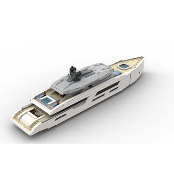  MOC модель красивая белая подводная лодка круизный лайнер кирпич детская головоломка игрушка подарок