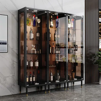  Современный бытовой двухдверный винный шкаф, шкафчик, шкафчик для ручной демонстрации, винный шкаф из закаленного стекла, бытовая кладовая