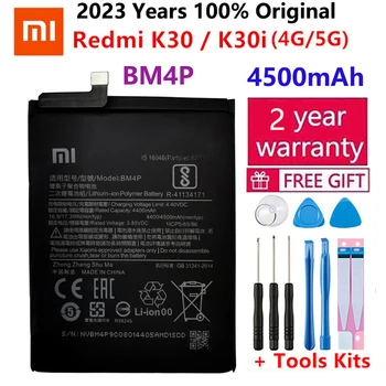  Xiao Mi 100% оригинальный сменный аккумулятор для телефона BM4P 4500 мАч для батарей Xiaomi Redmi K30 / Redmi K30i (4G / 5G) Bateria + инструменты