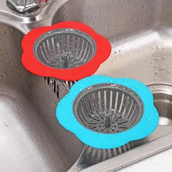   Крышка слива раковины в форме цветка Пластиковая раковина большой емкости Канализация Легко очищаемый сифон для ванной комнаты для кухни