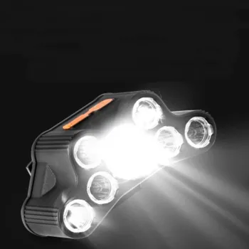  Высокий и низкий светодиодный фонарик 18650 батарея светодиодный USB Перезаряжаемая фара Встроенный аккумулятор 14450 Кемпинг/езда на велосипеде 4 режима