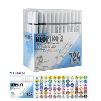  12 24 36 72 Deleter Neopiko-2 Спиртовые маркеры, многоразовые маркеры с двумя наконечниками для профессиональной графической иллюстрации комикс-манги
