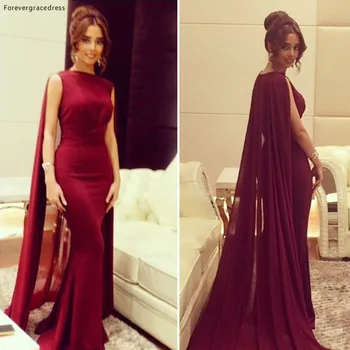  Мусульманское бургундское вино красное вечернее платье новое длинное женское платье вечернее платье для вечеринок вечернее платье