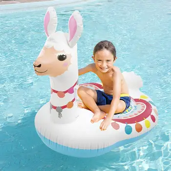  Надувной поплавок для бассейна с альпакой Ride-on Floatie Blow Up Summer Beach Pool Party Lounge Raft de