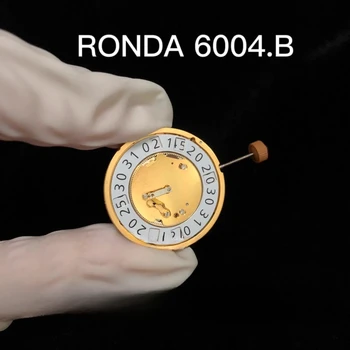  Ronda 6004.B Кварцевый механизм Совершенно новые и оригинальные швейцарские золотые аксессуары для часов