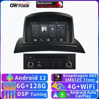  Owtosin SM6125 8Core 6 + 128G Android 12 Авто DVD Для Renault Megane 2 II 2002-2009 Радио DAB Мультимедиа GPS Carplay Auto Bluetooth