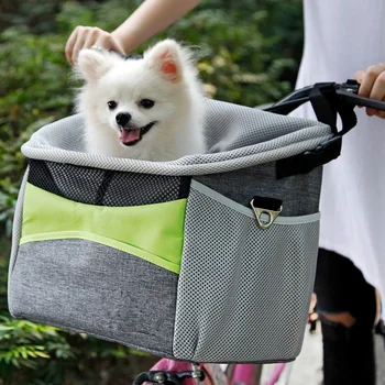  Cesta de bicicleta para transportar mascotas, bolsa de Picnic, rápida, desmontable, fácil instalación, bolso de hombro para viaj