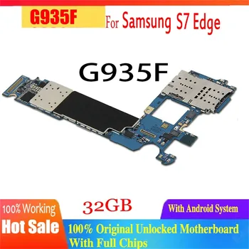  32 ГБ для материнских плат Samsung Galaxy S7 Edge G935F Полные чипы 100% разблокированная оригинальная логическая плата Чистая IMEI ОС Android SM-G935F