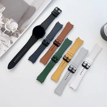  Кожаный ремешок для часов Samsung Galaxy Watch 6 классический 43 мм 47 мм ремешок серии 6/5/4 44 мм 5pro 45 мм 4 классический 42 46 мм браслет