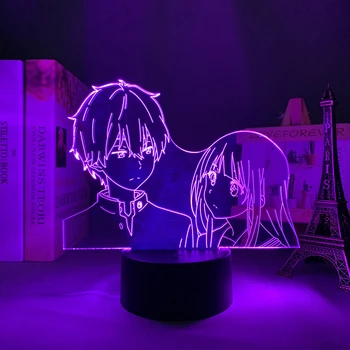  Аниме Hyouka Oreki и Chitanda Светодиодный свет для детей Украшение спальни Ночник Подарок на день рождения Декор комнаты 3d лампа Манга Hyouka