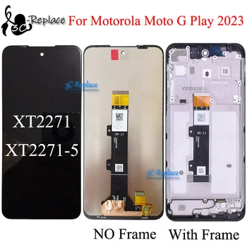  6,5 дюйма для Motorola Moto G Play 2023 XT2271 XT2271-5 ЖК-дисплей сенсорная панель дигитайзер в сборе замена / с рамкой