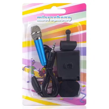  Портативный 3,5-мм стереофонический студийный микрофон KTV караоке мини-микрофон для сотового телефона, ноутбука, настольного ПК, небольшого размера микрофона