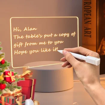  Creative Note Board Светодиодный ночник USB Доска объявлений Праздничный свет с ручкой Подарки для детей Украшение для подруги Ночник