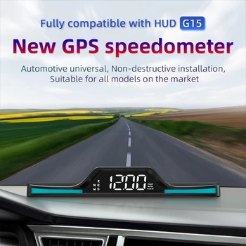  GPS Speedo Светодиодный дисплей Умный автомобильный спидометр Часы Автомобильный GPS-детектор скорости Охранная сигнализация Цифровой измеритель пробега RGB