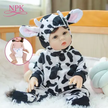  NPK 48CM Кукла для девочек в полный рост, мягкая силиконовая Premie, гибкая, мягкая на ощупь, мягкая на ощупь, милый новорожденный ребенок, подарок на день рождения, игрушка для ванны