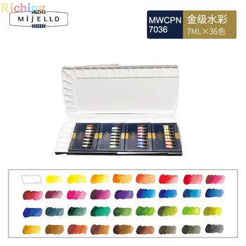  MIJELLO MWCPN-7036 Mission Gold Class Watercolor 7 мл 36 цветов палитра набор, современные пигменты, отличная дисперсия