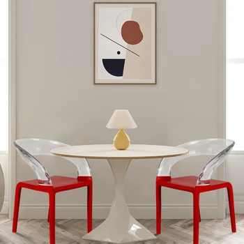  Nordic Simple Creative Прозрачный смоляной табурет Light Luxury Advanced Обеденный стол Подлокотник Кресло