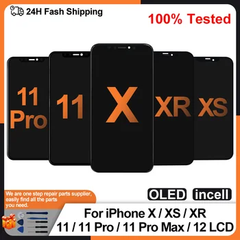  OLED для iPhone X 12 Pro Дисплей 3D Touch для iPhone X Xs Xr 11 12 13 Pro Max 14 плюс Запасные части для экрана Incell Pantalla