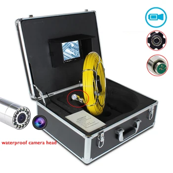  20 м водонепроницаемая видеокамера для осмотра труб 23 мм DVR Регистратор Дренажный канализационный трубопровод Промышленная эндоскопическая система с 7-дюймовым монитором