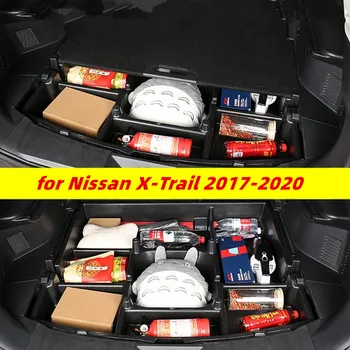  Для Nissan X-Trail XTrail 2017-2021 Аксессуары Автомобильный багажник Ящик для хранения Органайзер Большая коробка Организуйте инструменты для ремонта автомобиля Ящики для мусора