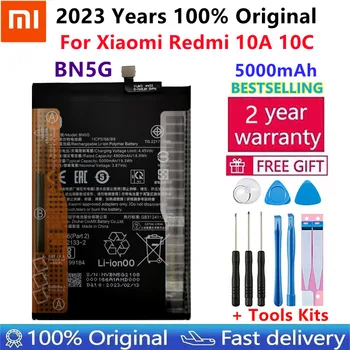  100% оригинальный новый высококачественный аккумулятор Xiao Mi BN5G для аккумуляторов Xiaomi Redmi 10C Redmi 10A 5000 мАч Bateria