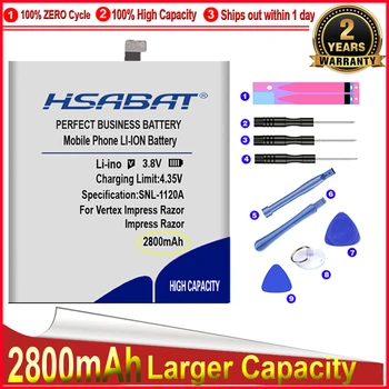  HSABAT 0 Cycle 2800 мАч Батарея для Vertex Impress Razor/Lagune Высококачественный аккумулятор для замены мобильного телефона