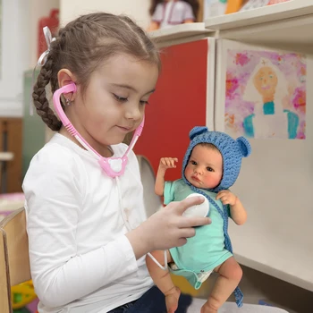  Силикон Reborn Baby Doll Мягкая ручная роспись Реалистичная кукла Эластичная 3D фотография Симуляция Кукла Гладкая для детей Подарки