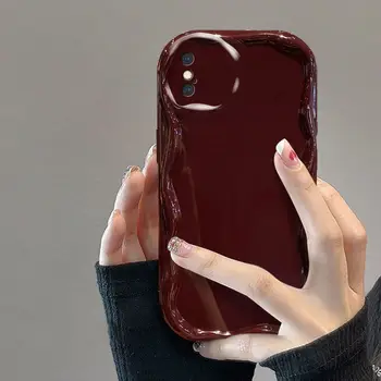  Для Apple iPhone XS Чехол для iPhoneXS Мягкий силиконовый ТПУ Винно-красный Корпус телефона Задняя крышка