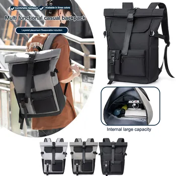  Водонепроницаемый дневной рюкзак для занятий спортом на открытом воздухе большой емкости для мужчин бизнес-рюкзак для ноутбука в рулоне для использования в кемпинге на открытом воздухе