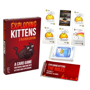  Новая карточная игра Exploding Kittens Edition для 2 игроков Оригинальное издание Party Streaking Kittens Exploding Kittens Expansion Barking