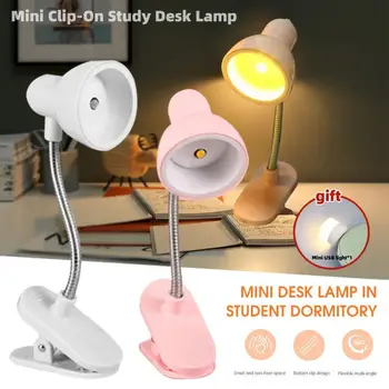  Mini Book Light Лампа для чтения Мини Clip-On Study Настольная лампа Питание от батареи Гибкая прикроватная настольная лампа Лампы освещения Светодиодные