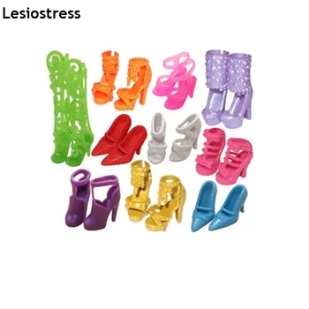  Lesiostress 10 пар кукольной обуви Модная милая красочная обувь в ассортименте для куклы с различными стилями Высококачественная детская игрушка
