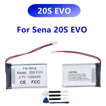  20S EVO Оригинальный аккумулятор 1200 мАч Аккумулятор для Sena 20S EVO 20SEVO Шлем Bluetooth Гарнитура Батарея + Бесплатные инструменты
