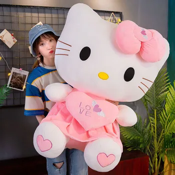  35-60 см Большой размер Sanrio Плюшевые игрушки Hello Kitty Hello Kitty Плюшевая кукла Kawaii Hello Kitty Плюшевые игрушки My Melody Игрушки Подарок для девочек