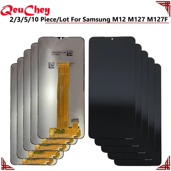  2 / 3 / 5 / 10 шт./лот для Samsung Galaxy M12 M127 M127F M127FN / DS M127G ЖК-дисплей Сенсорный экран в сборе Нет / С рамкой