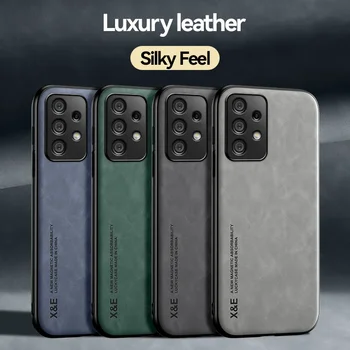  Магнитный чехол для телефона из кожи овчины для Samsung Galaxy A23 4G A13 A33 A53 5G A24 A14 5G A34 A54 Note 20 10 Note 9 Задняя крышка